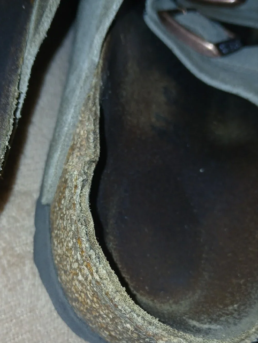 Birkenstock Olive Suede Double-Buckle Sandals with Bronze Buckles Sz: W 10 M 8